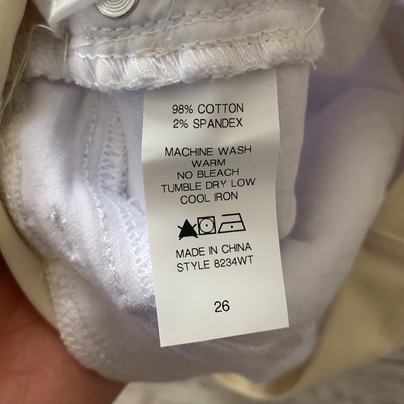 PinkBlush White Distressed Maternity Full Panel Skinny Jeans - Picture 8 of 9